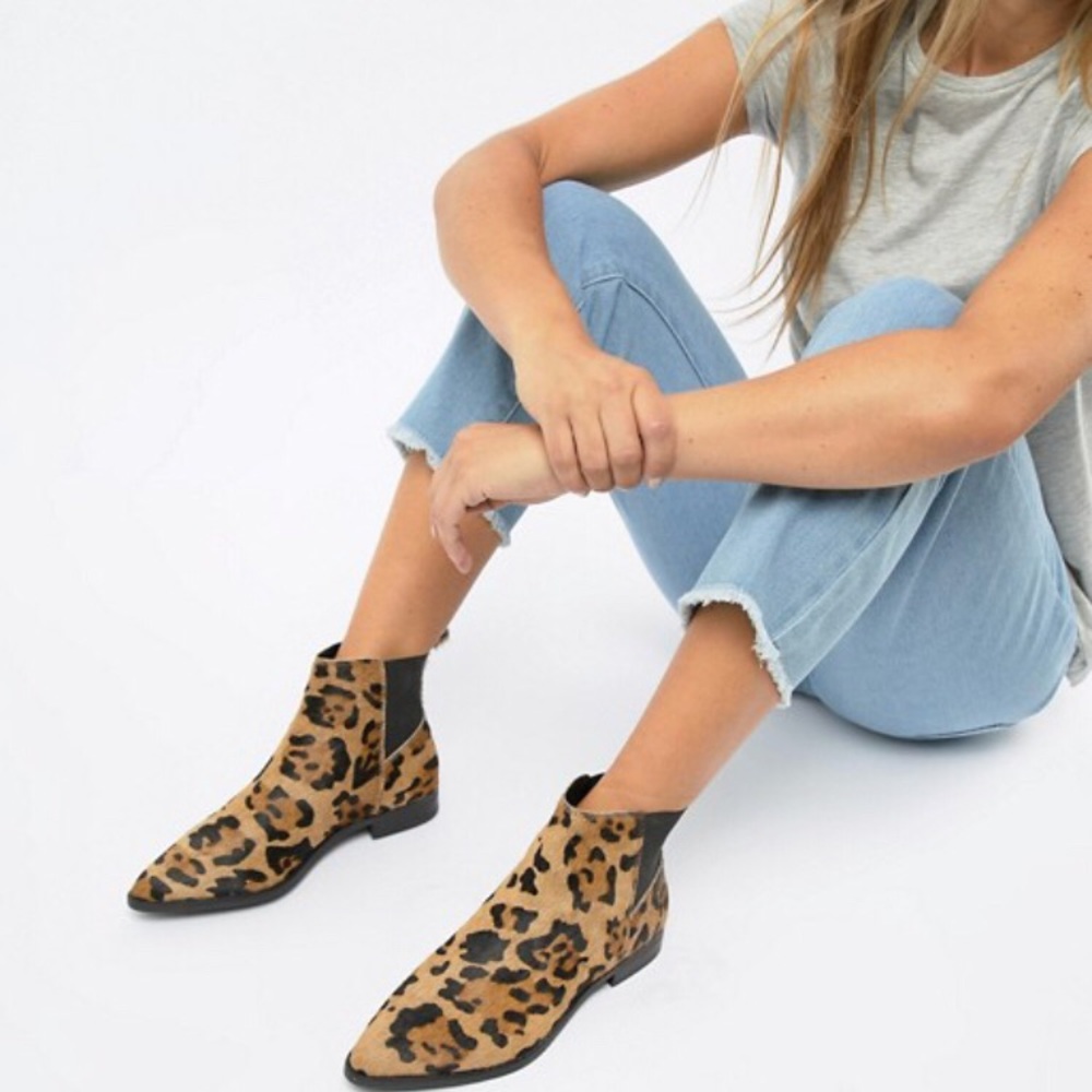 ASOS Animal Print Ankle Boots
